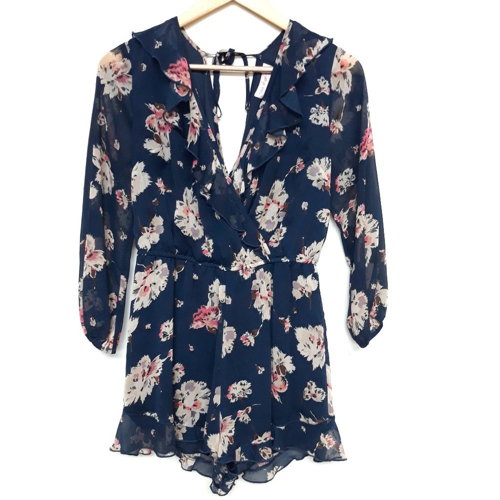 BAND OF GYPSIES Light Weight Sheer Floral Romper